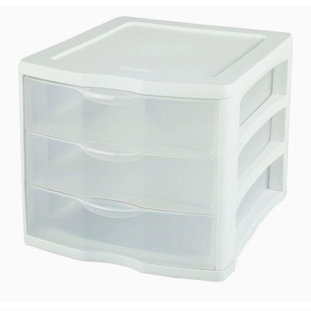 Sterilite ClearView 3 Storage Drawer Organizer NWT